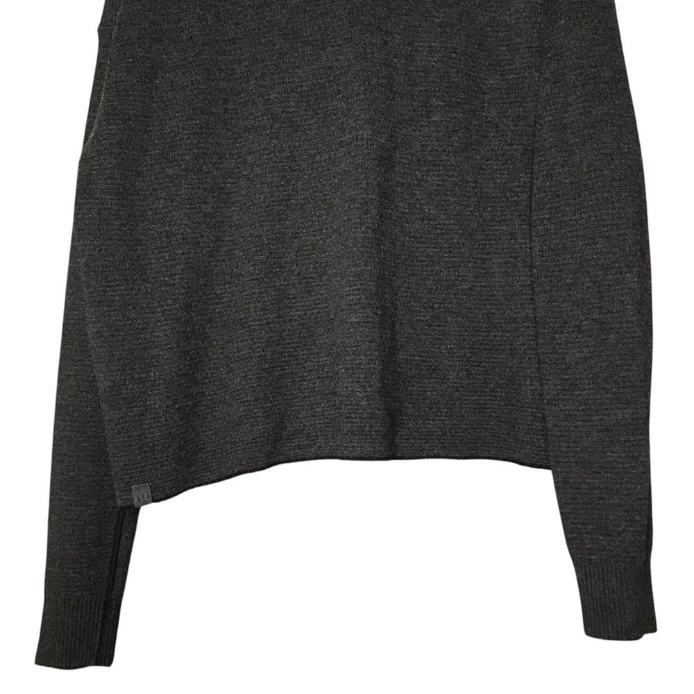 Women’s 12 Lululemon Reversible DoubleKnit Crew Neck Sweater Graphite - Picture 10 of 15